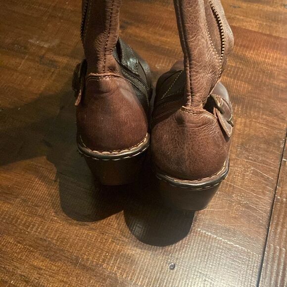 Lobo Solo Brown Leather Boots Zipper Buckle Detail 8.5 Ladies - Picture 5 of 11